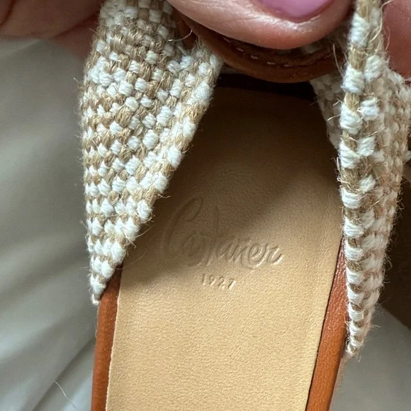 Dark Tan Espadrille Wedge Sandals - Castaner 35 EXCELLENT condition - Picture 4 of 15